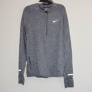 Nike Dri Fit quarter zip textured knit running top